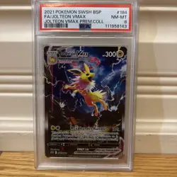 Pokemon Jolteon VMAX Premium Coll. Full Alt Art Promo SWSH184 PSA 8 - Image 1