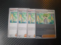 4X PLAYSET: Wally’s Compassion 132/132 Pokemon Mega Evolution - (1 Rev. Holo) - Image 1