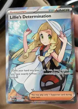 Lillie's Determination 169/132 Secret Rare Pokemon Mega Evolution Full Art NM/M - Image 1