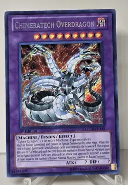 Chimeratech Overdragon LCGX-EN183 1st Edition Secret Rare Yugioh TCG NM/M - Image 1