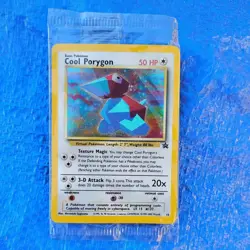 🌟 COOL PORYGON Pokemon Card - SEALED - WOTC Black Star Promo #15 - HOLO Mint - Image 2