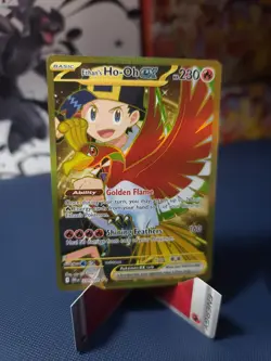 Pokemon TCG Ethan's Ho-Oh EX Gold Holo Card 239/182 Destined Rivals - Image 1