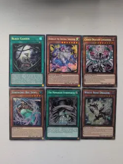 Lot Of (6) Yu-Gi-Oh 2025 Mega-Pack Starlight & Prismatic Secret Rare Cards - Image 1