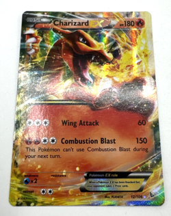 Pokemon TCG Basic Charizard EX Card Ultra Rate Holo 12/106 2014 Flashfire - Image 3