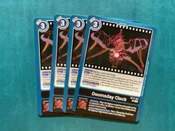 Doomsday Clock BT17-100 Playset Secret Crisis Digimon Card x4 - Image 1