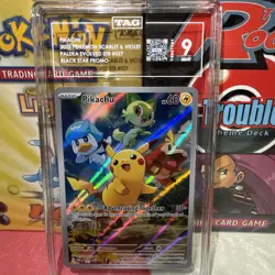 Pikachu 027 Pokemon Sv: Scarlet & Violet Promo Cards Holo TAG 9 MINT - Image 1