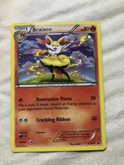 Pokemon TCG Braixen Cosmos Holo Promo Card XY161 In NM Condition - Image 1