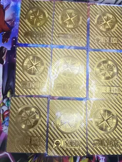 One piece 9 Warlords✨One Piece Wanted Poster Gold Card Collectible✨ - Image 2