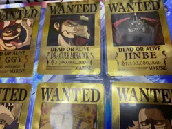 One piece 9 Warlords✨One Piece Wanted Poster Gold Card Collectible✨ - Image 5