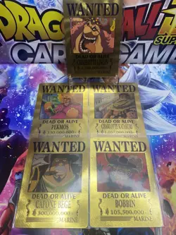 Big Moms Crew✨5 One Piece Wanted Poster Gold Card Collectible✨ - Image 1