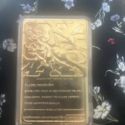 23K Gold Plated CHARIZARD Trading Card 1999 Burger King Pokemon Ball excellent - Image 2