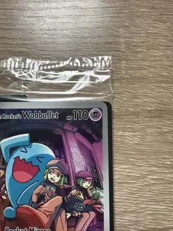Team Rocket's Wobbuffet SVP 203 Full Art Promo Sealed Pokemon TCG Card - Image 4