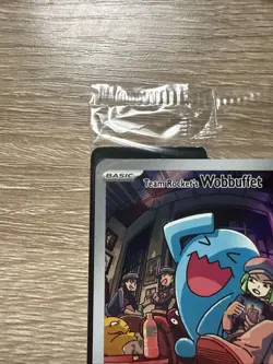 Team Rocket's Wobbuffet SVP 203 Full Art Promo Sealed Pokemon TCG Card - Image 5