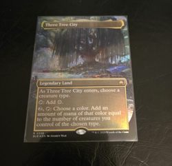 Magic The Gathering Three Tree City #338 Borderless Bloomburrow Card FOIL LP - Image 1