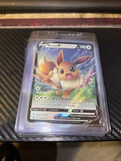 Eevee V SWSH065 Ultra Rare 2020 Black Star Promo Pokemon Card Near Mint-Mint - Image 1