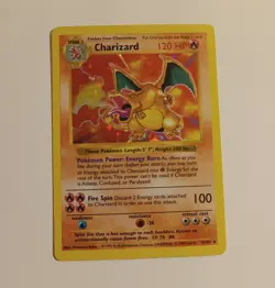 Charizard 4/102 Holo Rare SHADOWLESS Unlimited Card WOTC Pokemon Base Set - LP - Image 1