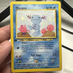 2002 Pokemon, Neo Discovery, #71/75 Wooper, 1st Edition, Common Card WOTC TCG - Image 1
