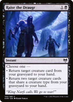 RAISE THE DRAUGR X 4 N/M- KALDHEIM MAGIC THE GATHERING - Image 1