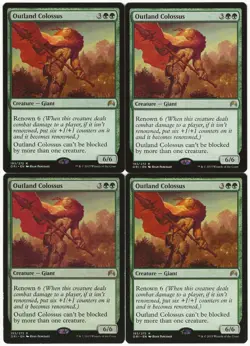 MTG Outland Colossus x4 Magic Origins Rare NM/LP Playset - Image 1