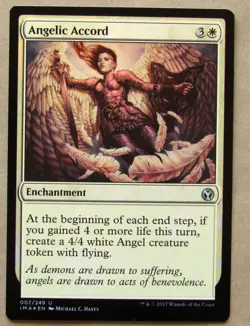 MTG ANGELIC ACCORD Foil (X1) ICONIC MASTERS NM Pack Fresh NEVER PLAYED Magic - Image 1