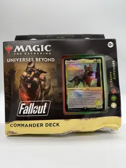 MTG Universes Beyond: Fallout Scrappy Survivors Commander Deck (Damaged Box) 195166228532 - Image 1