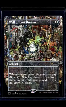 MTG Magic the Gathering Secret Lair Drop Borderless #227 Well of Lost Dreams LP - Image 1