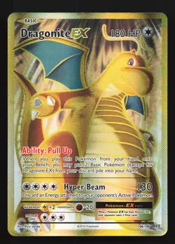 Pokemon Dragonite EX 106/108 Evolutions Ultra Rare Full Art Holo MP - Image 1