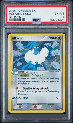 2005 Pokemon Ex Deoxys #1 Altaria Holo PSA 6 w/ SWIRL! - Image 1