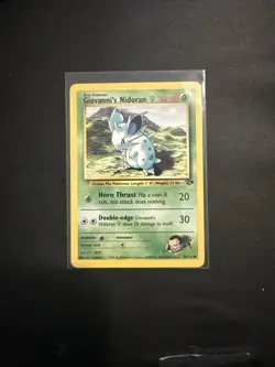 Giovanni's Nidoran 75/132 Common Pokemon Gym Challenge Unlimited WOTC NM - Image 1