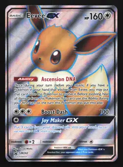 Pokemon Eevee GX SM242 Sun & Moon Full Art Holo Black Star Promo LP - Image 1