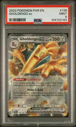 2023 POKEMON PAR EN-PARADOX RIFT #139 GHOLDENGO EX PSA 9 - Image 1