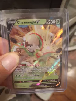 Pokemon TCG Chesnaught V Sword & Shield - Silver Tempest 015/195 Holo Ultra Rare - Image 1