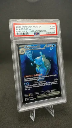 POKEMON 2023 MEW EN BLASTOISE ex #200, SPECIAL ILLUSTRATION RARE PSA 9 - Image 1