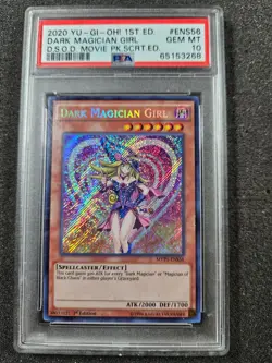 🌟 2020 Yu-Gi-Oh! Dark Magician Girl 1st Edition Secret Rare MVP1-ENS56 PSA 10 - Image 1