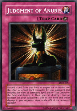 Yugioh! Judgment of Anubis DCR Secret Rare Unl Ed Very LP - Image 1