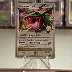 Rayquaza Pokemon Card C LV.X Black Star Promo DP47 Holo Diamond & Pearl LP - Image 1