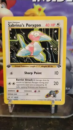 SABRINA'S PORYGON Gym Challenge POKEMON Non-Holo 1st Ed 2000 Trading Card 98/132 - Image 1