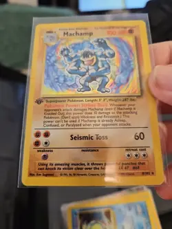 MACHAMP 1st Edition Holo Foil 8/102 Pokemon Card Base Set RARE 1999 LP J - Image 1