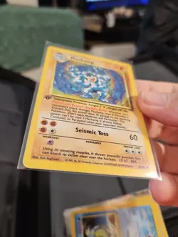 MACHAMP 1st Edition Holo Foil 8/102 Pokemon Card Base Set RARE 1999 LP J - Image 2