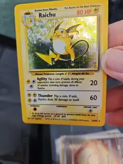 Pokemon Card - Spanish Raichu 14/102 Holo Rare Base Set LP N - Image 2