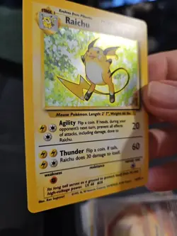Pokemon Card - Spanish Raichu 14/102 Holo Rare Base Set LP N - Image 4