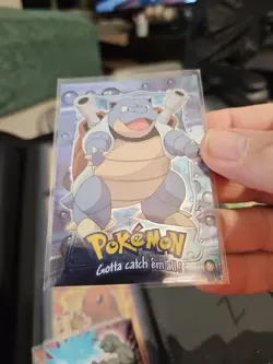 Blastoise E9 of E12 NM Topps TV Animation Blue Label Vintage Pokemon Foil Card Z - Image 1