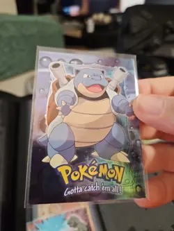 Blastoise E9 of E12 NM Topps TV Animation Blue Label Vintage Pokemon Foil Card Z - Image 2