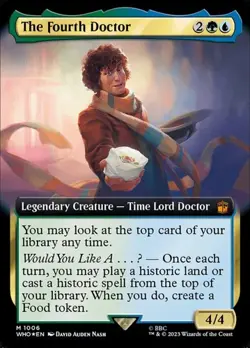 The Fourth Doctor - Surge Foil Extended Art DRWHO NM MTG - Image 1