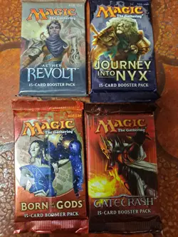 Lot of 4 Older Magic The Gathering MTG Sealed Packs - Unopened Draft Boosters! - Image 1