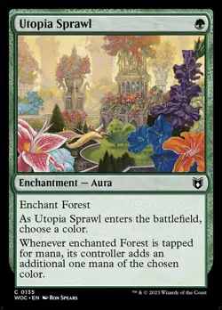 [1x] Utopia Sprawl Near Mint, English Wilds of Eldraine Commander MTG Magic - Image 1