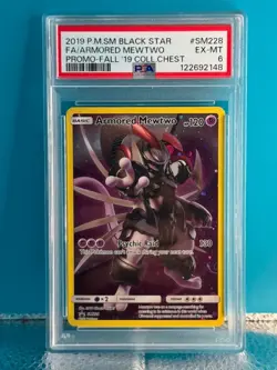 Pokemon - Armored Mewtwo SM228 [PROMO] [2019 Collector's Chest Set] *PSA 6* - Image 1