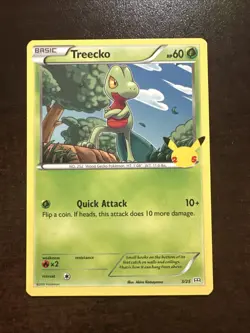 Treecko 3/25 Non-holo NM Pokemon TCG McDonald’s 25th Anniversary Celebrations - Image 1