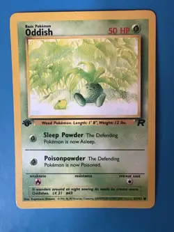 Oddish 63/82 1st Edition Team Rocket 2000 Pokemon WotC - Image 1