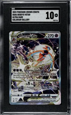 Pokemon Deoxys VSTAR SGC 10 GEM MINT GG46/GG70 Crown Zenith PSA TAG CGC BGS - Image 1